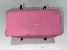 ISSAC MIZRAHI INGRID Leather Purse Clutch Pink