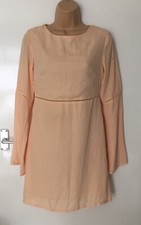 New Missguided Peach Summer Occasion Wedding Races Mini Dress Size 4