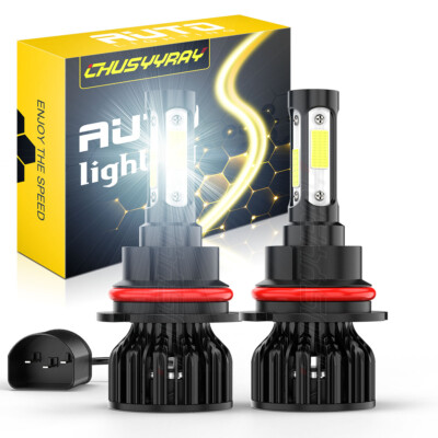2pcs 4-Side 9007/9004 LED Headlight Hi-Lo Beam Bulbs For Acura Integra 1990-1993