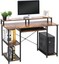 computer desk with shelves keyboard tray monitor stand study table home offise