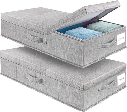 Versatile Foldable Underbed Storage Containers for Clothes & Shoes – Large Size - Picture 3 of 9