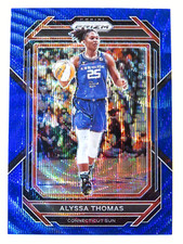 2023 Panini Prizm Basketball WNBA Alyssa Thomas Blue Wave Prizm Card #65 Sun