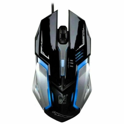 Wired LED Silent Gaming Mouse for Dell Alienware Acer Asus HP Laptop PC Computer