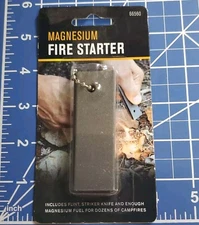 3" Magnesium Block Flint Fire Starter w/ Serrated Metal Blade