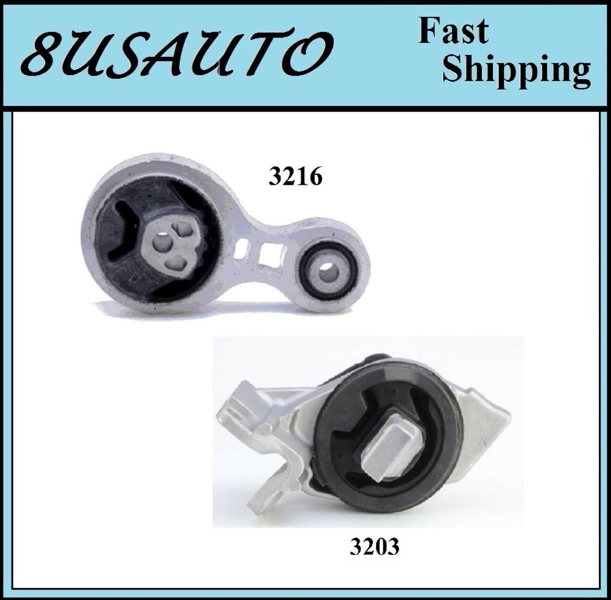 2PCS FRONT MOTOR & TRANS MOUNT FIT 10-11 MERCURY MILAN/10-12 FORD