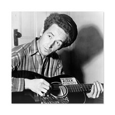 Aumuller Portrait Folk Singer Guthrie Kill Fascists Photo Wall Art Canvas