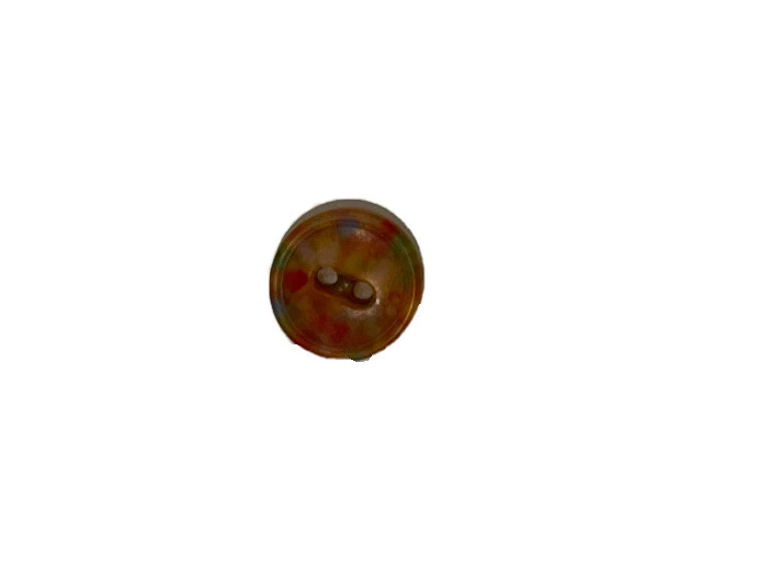 Single Vintage Multicolor Brown Novelty Round Button - 1.4 mm x 0.2 mm - Image 2 of 4