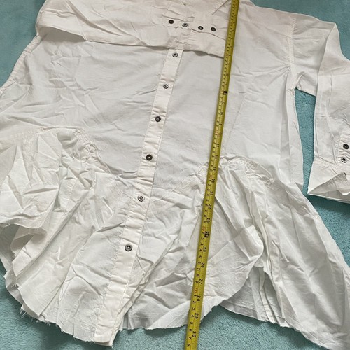 Free People Freya Poplin Shirt White Size S Small Relaxed Collar Button Front - Picture 8 of 12