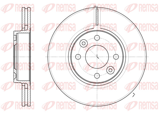 Remsa 2X Bremsscheibe Vorne Ø259.8 Mm BelüFtet FüR Renault Clio III BR0/1-image