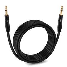 LyxPro 1/4'' TRS to 1/4'' TRS Male to Male Mic Connector, 20 Feet Audio Cable