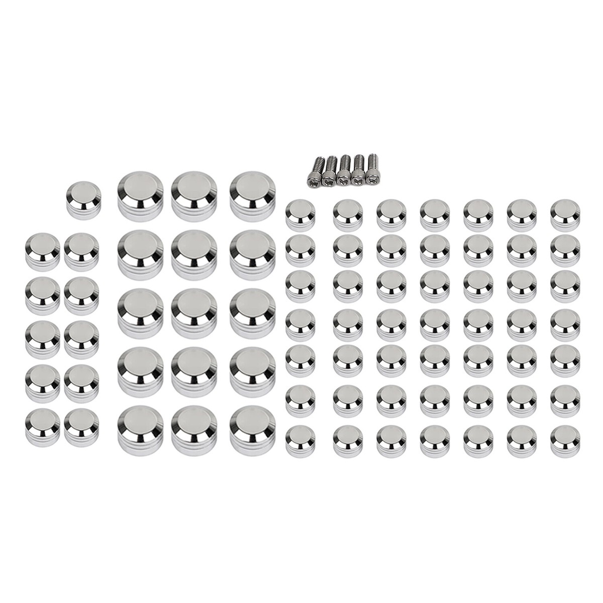 75X CNC Engine Bolt Topper Caps Cover Kit For Harley