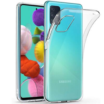 Schutz Hülle Für Samsung Galaxy A51 Handy Tasche Slim Silikon Cover Case Klar