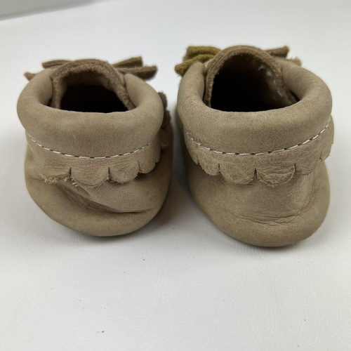 FRESHLY PICKED Weathered Brown Bow Moccasin Shoe Infant Soft Sole Sz 3 US 5.5 - Picture 8 of 11