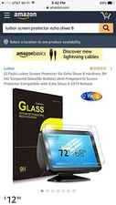Screen Protector For Echo Show 8 - 2 Pack Tempered Glass - Brand New