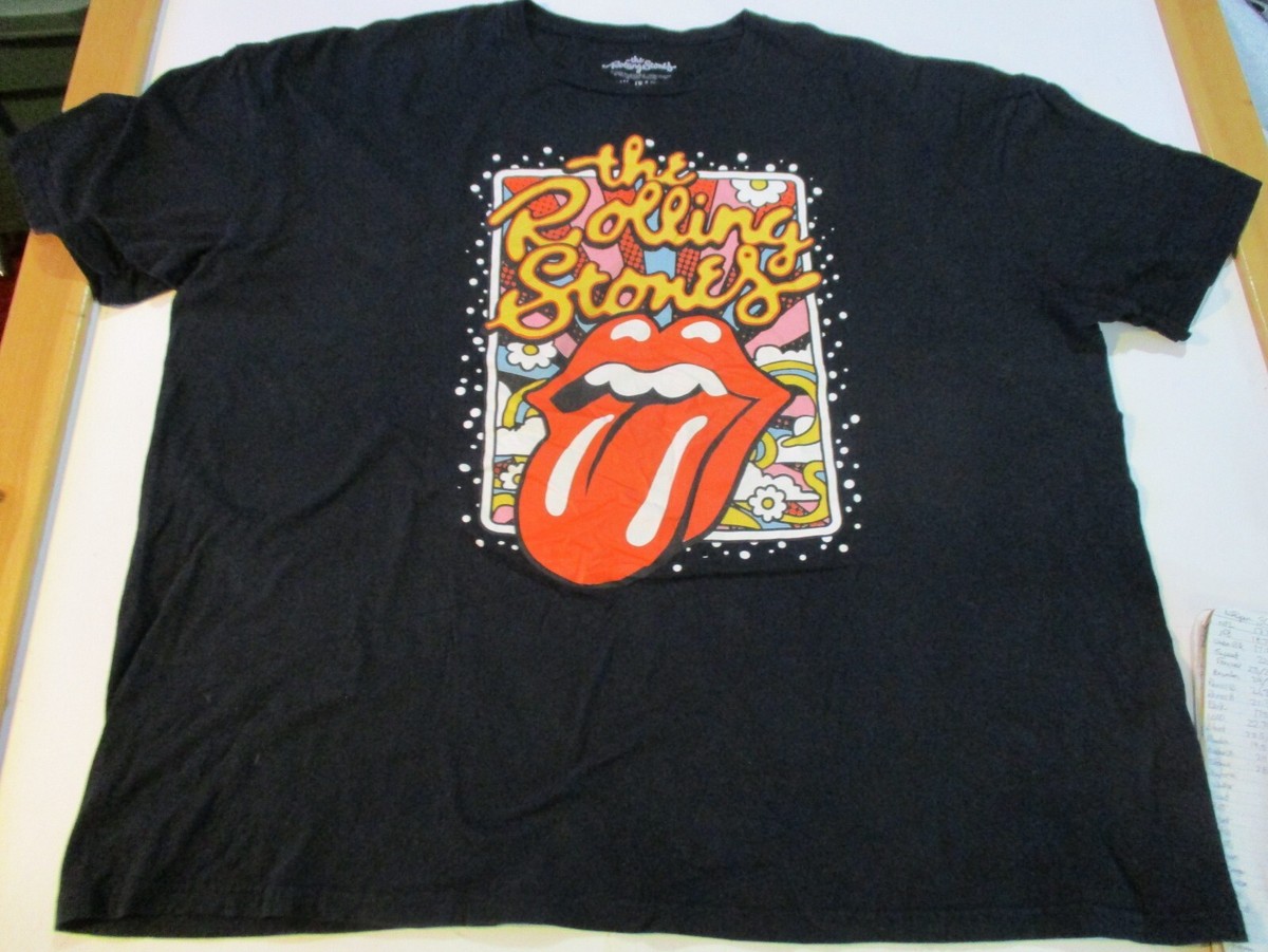 THE ROLLING STONES HUGE TOUGUE MOUTH LIPS LOGO T-SHIRT 3XL MICK