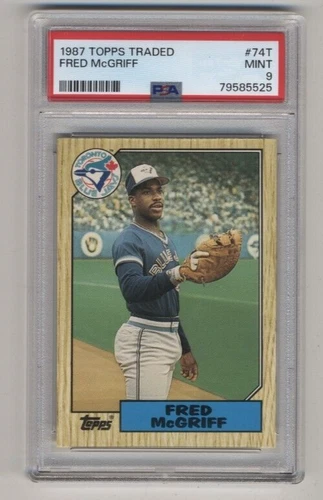 1987 Topps Traded #74T Fred McGriff PSA 9 Toronto Blue Jays Free Shipping!