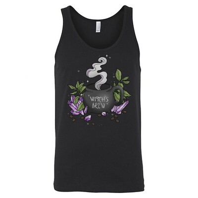 Witch's Brew Unisex Tank Top Cute Halloween Witch Coffee Lover Gifts for Witches