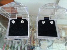 cubic zirconia earring stud 6mm