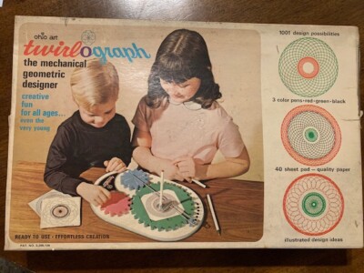 Vintage Twirlograph Twirl-O-Graph Geometric Designer all metal Ohio Art 