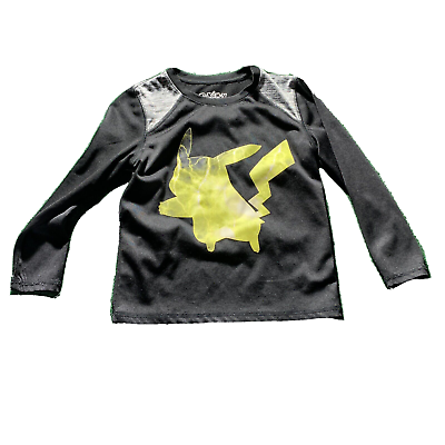 Pokémon Pikachu T Shirt Boys Size 5 MED Long Sleeve Shirt Pokémon Pikachu T Shirt Boys Size 5 MED Long Sleeve Shirt