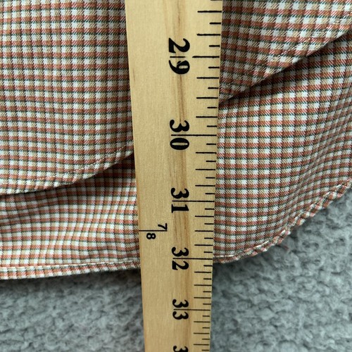 Camisa para hombre Ralph Lauren extra grande 17 34/35 naranja a cuadros con botones yarmouth - Imagen 8 de 11