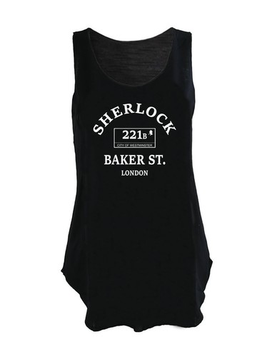 Sherlock holmes 221b baker street London tank top fan art vest singlet - Picture 9 of 9