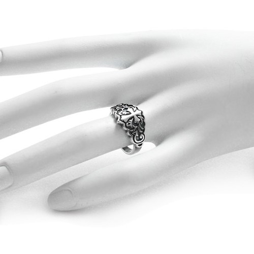 Anillo transfronterizo de plata esterlina 925 diseño adornado talla 5-9 - Imagen 2 de 2