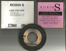 ROBIN S Love for Love 4TRX RARE MIXES  RADIO EDIT  EXTENDED PROMO DJ CD single