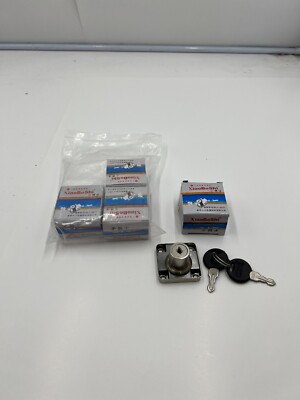 4 Pack Of 4 BTMB Cylinder Cam Drawer Locks -Furniture Hardware w/ 8 Keys (Alike)