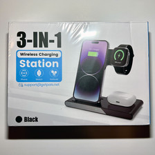 Wireless charging station 3 in 1 - for phone, watch, earbuds - folding