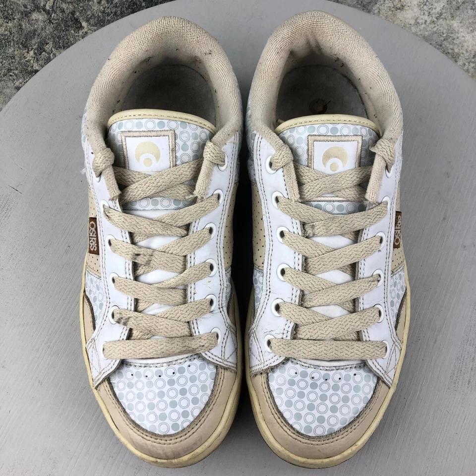 Zapatillas bajas con cordones de cuero azul claro tostado Aries talla 10 para mujer Osiris Foto 3 de 4