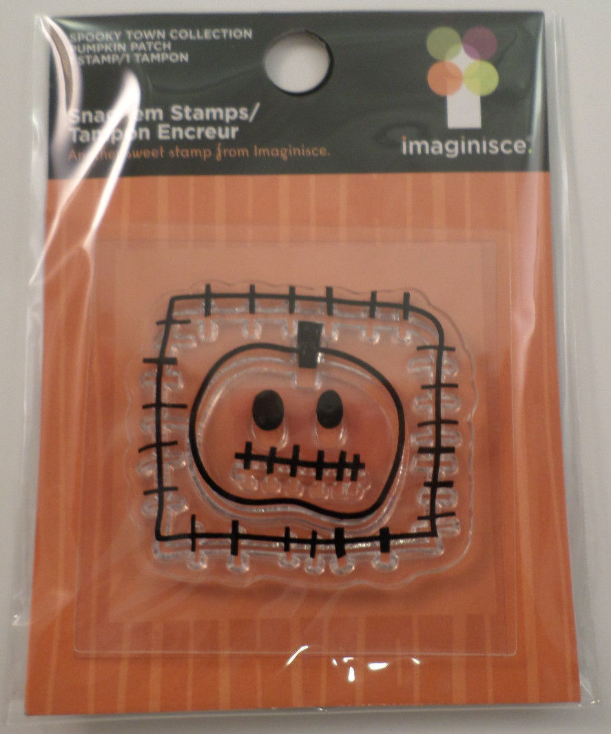 Imaginisce Stitched Pumpkin Patch Holiday Clear Cling Rubber Stamp