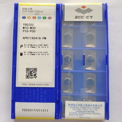 10pcs APKT160416-PM YBG202 ZCC Cutting Tools CNC blade Carbide Inserts Original