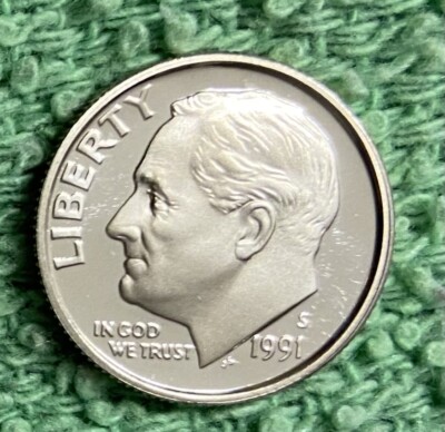 1991-S  **PROOF**  ROOSEVELT DIME - NICE COIN - L@@K AT PICTURES!!!!!    