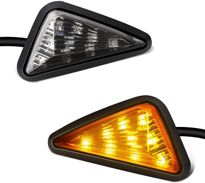 2x 12v Motorcycle Flush Mount Smoked LED Turn Signal Light CBR Yamaha YZF