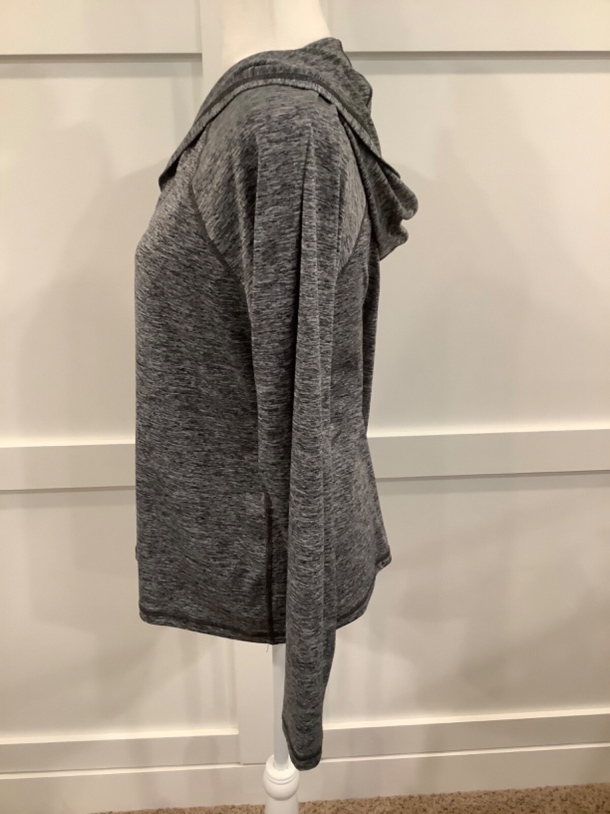 Ideology Pullover Women’s Heather Gray Hooded Lig… - image 4