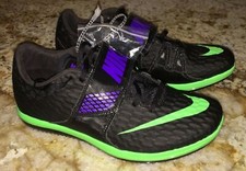 NIKE Zoom HJ Elite High Jump Black Lime Green Jumping Field Shoes NEW Mens Sz 10