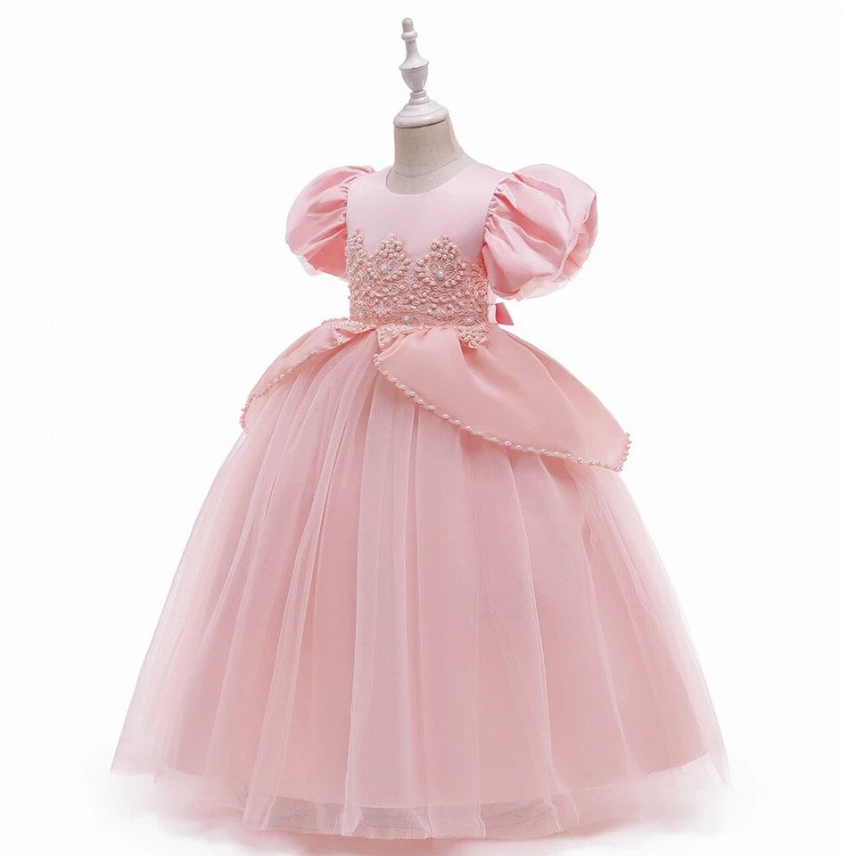 Vestido de Actuación de Princesa Bebé para Niños Vestidos de Fiesta para Niñas Vestido de Concurso de Boda Foto 3 de 4
