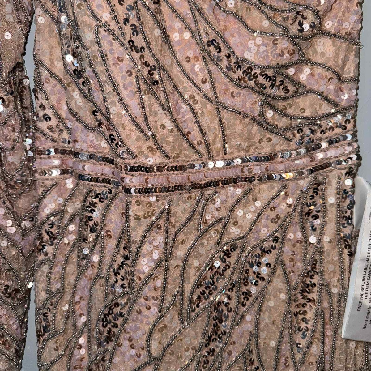 ●Mac Duggal●ワンショルダー ビーズ イブニングドレス Mac Duggal EMBELLISHED ONE SLEEVE GOWN W/ SEQUIN BELT NWT