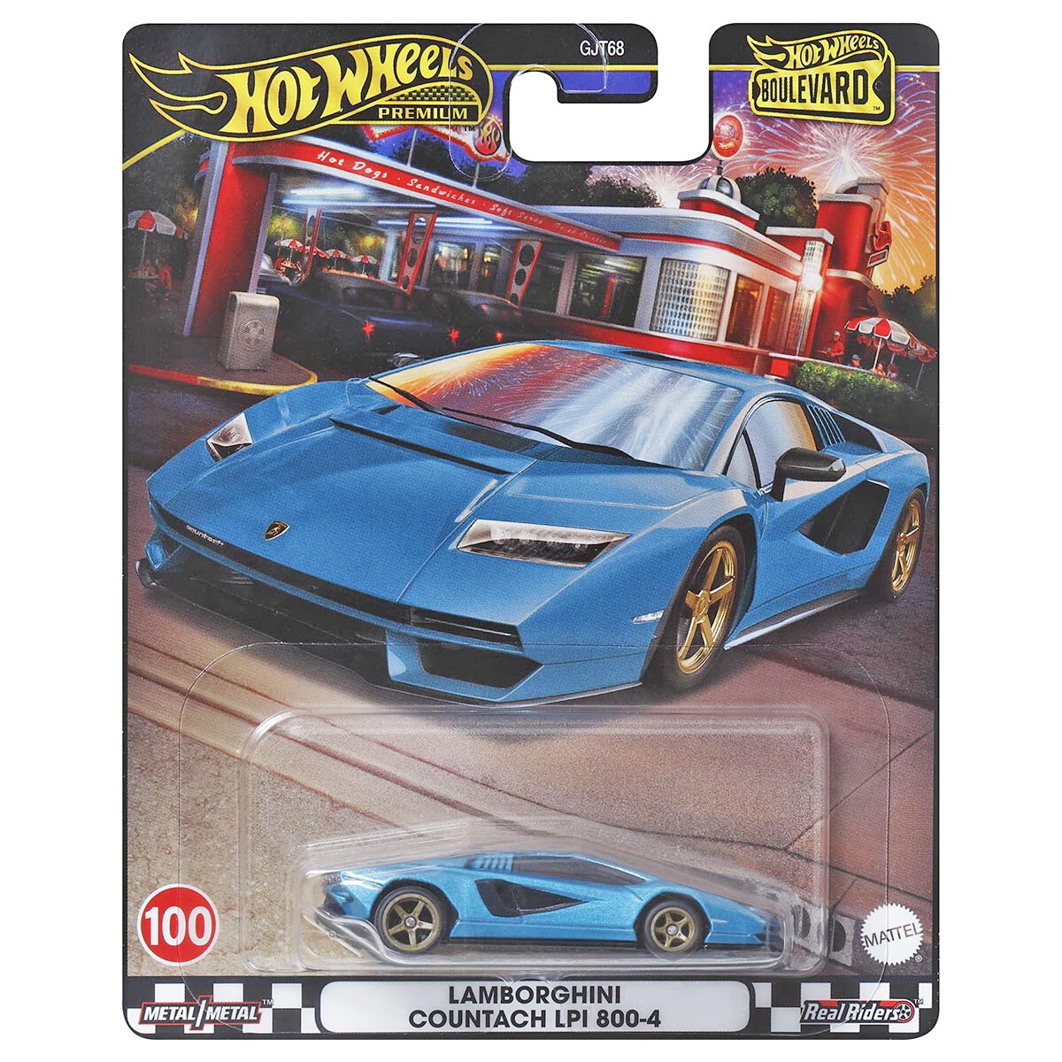 Hot Wheels Mattel N8210 - Voiture Miniature Sport Rouge - Métal - Vintage 2012 - Copie Lamborghini