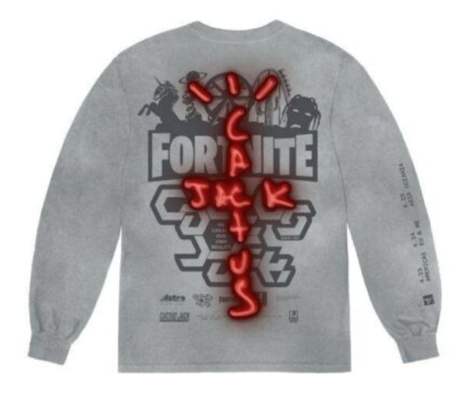 Travis Scott Back Bling L/S T-Shirt Washed Grey Men's Medium or L Cactus  Jack | eBay