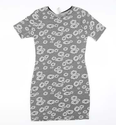 Mezzo Damen schwarzes Polyestermischung T-Shirt Größe 12   lang