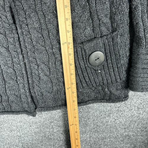 Aran Crafts Sweater Womens Small Gray Merino Wool Cardigan Made In Ireland - Picture 8 of 11