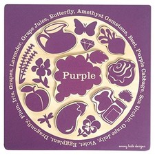 Educational wooden puzzle purple for toddlers/kids, free shipping