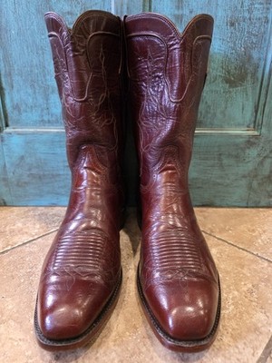 12 D   El Dorado Handmade Boots   French Toe Roper Goat Hand Corded Vintage