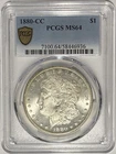 1880 CC Morgan Silver Dollar $1 PCGS MS64 ‼️WHITE & FULL CARTWHEEL LUSTER‼️