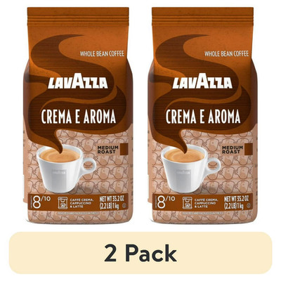 Lavazza Crema E Aroma Whole Bean Coffee Blend ( 2.2-lb, 2 pack ) - NEW