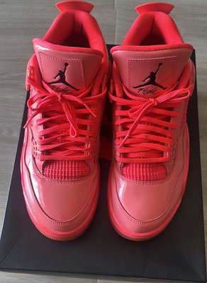 Jordan Air Jordan 4 Hot Punch Red Patent Leather Sneakers 719864-600