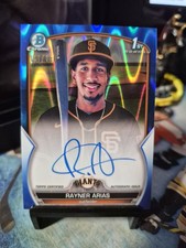 2023 Bowman Chrome Rayner Arias Prospect Auto Blue RayWave Refractor #/150