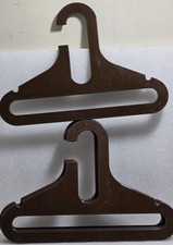9 Atomic 1960s-1970s Modernist Retro Space Age Brown Hangers Kids /Adults